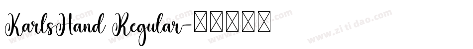 KarlsHand Regular字体转换